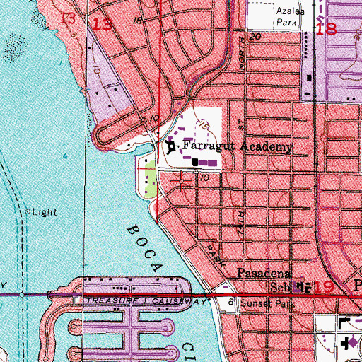 Topographic Map of Golf Creek Park, FL