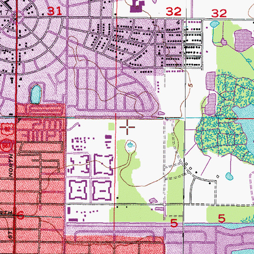 Topographic Map of Harding Park, FL