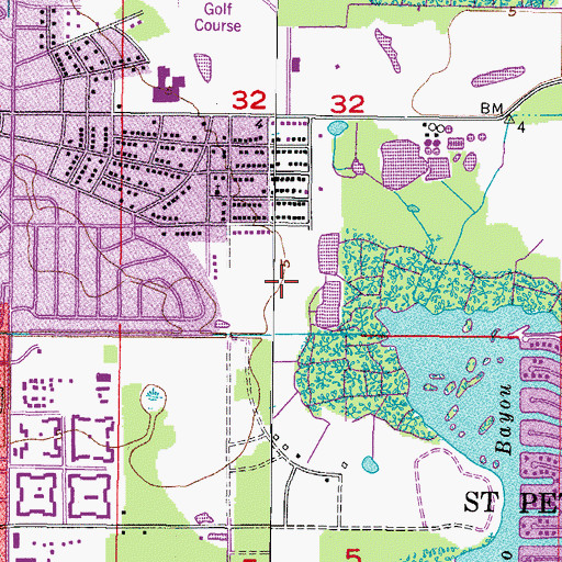 Topographic Map of Jack Puryear Park, FL