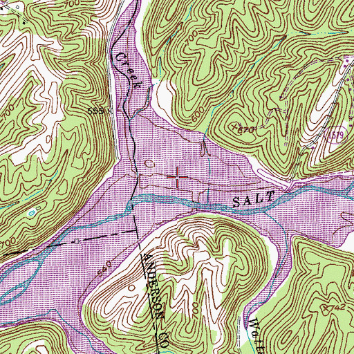 Topographic Map of Van Buren Church (historical), KY