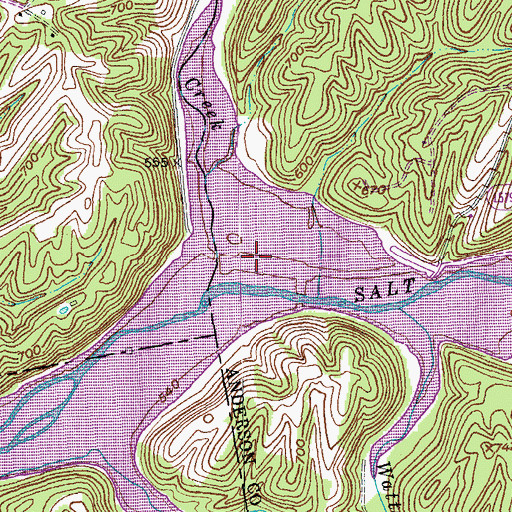 Topographic Map of Van Buren Post Office (historical), KY