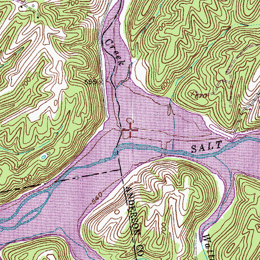 Topographic Map of Van Buren School (historical), KY