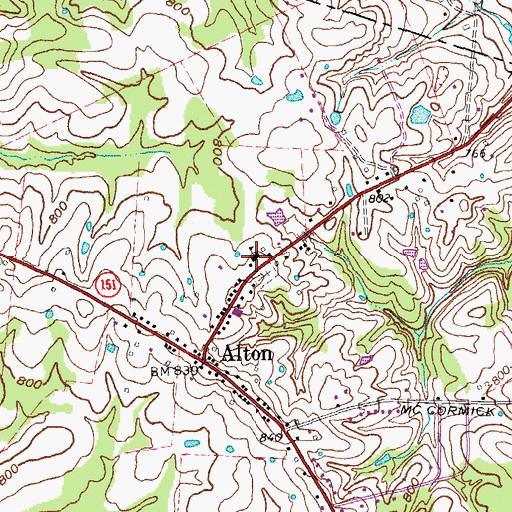 Topographic Map of Alton School (historical), KY