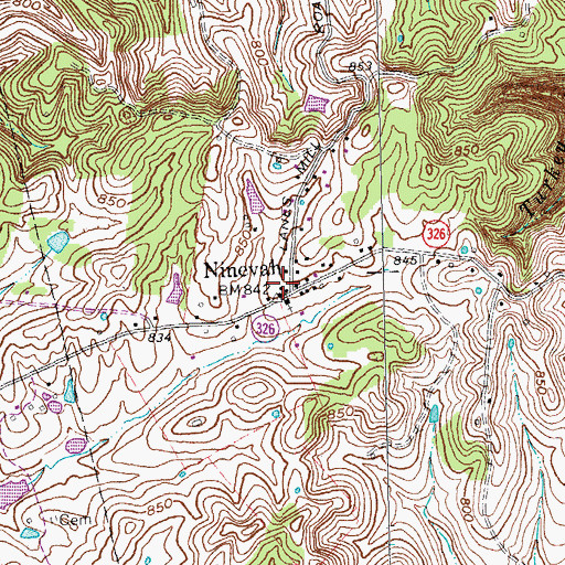 Topographic Map of Buckberry College (historical), KY