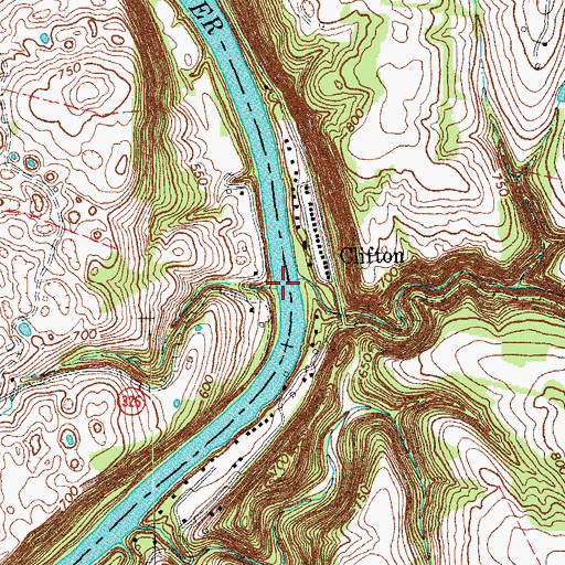 Topographic Map of Buckley Ferry (historical), KY