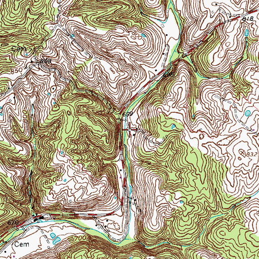 Topographic Map of Grafton Post Office (historical), KY