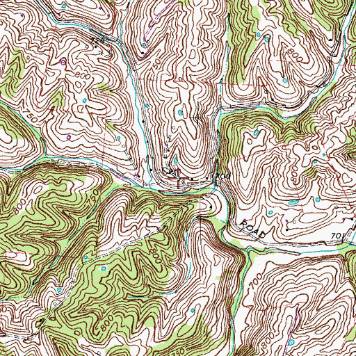 Topographic Map of Little Page Cemetery, KY