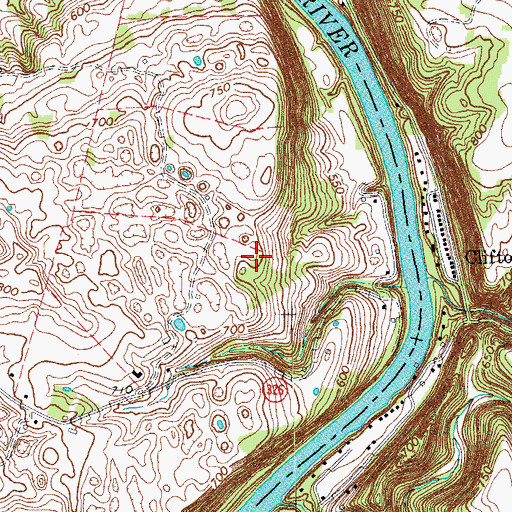 Topographic Map of Murphy Post Office (historical), KY