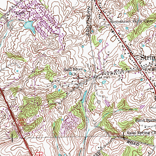 Topographic Map of Salt River Church Cemetery, KY