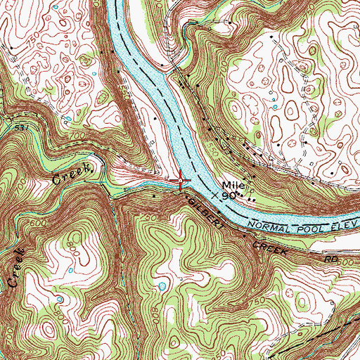 Topographic Map of Scotts Ferry (historical), KY