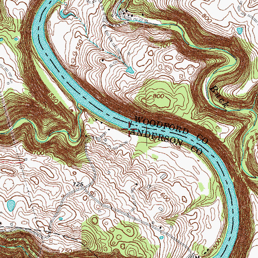 Topographic Map of Sharps Ferry (historical), KY