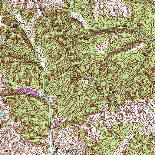 Topographic Map of Thacker Cemetery, KY