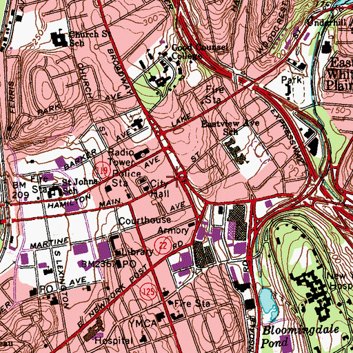Topographic Map of UA Cinema (historical), NY