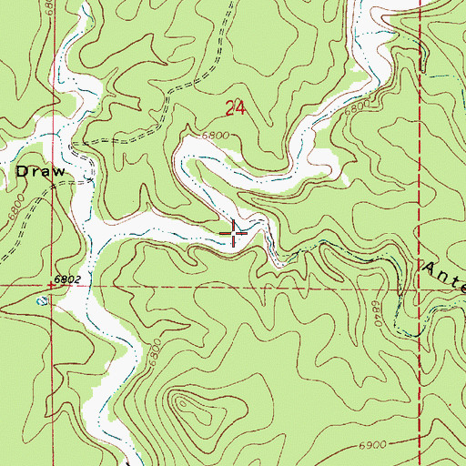 Topographic Map of Antelope Draw, AZ
