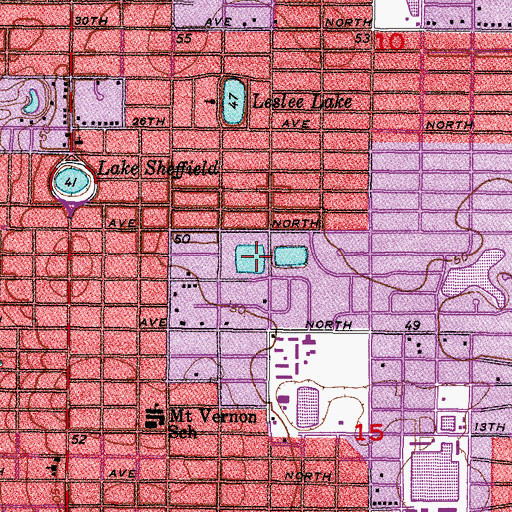 Topographic Map of Louise Lake Park, FL