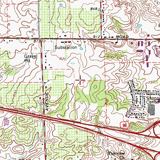 Topographic Map of English Hills Golf Course, MI