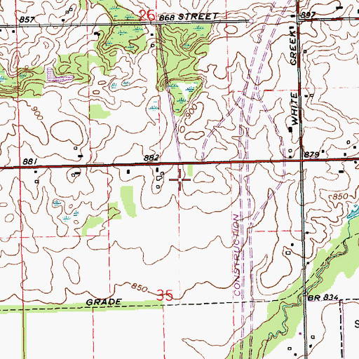 Topographic Map of Cedarfield Mobile Home Park, MI