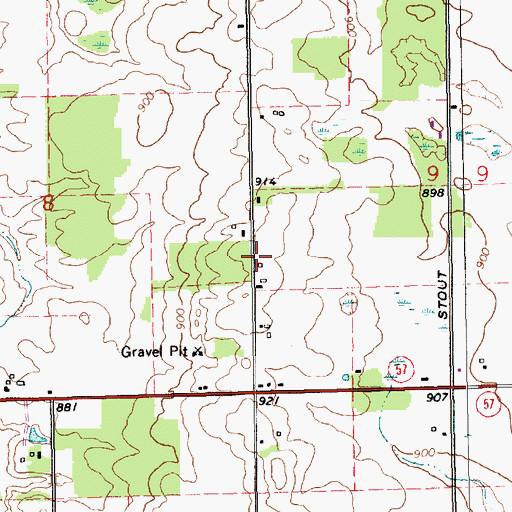 Topographic Map of Solid Rock Worship Center, MI