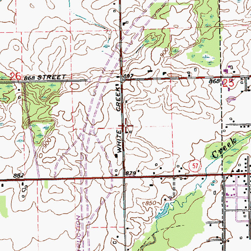 Topographic Map of Metro Health Cedar Springs, MI