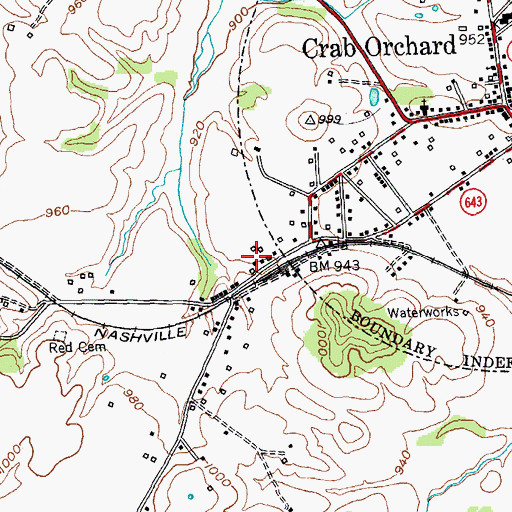Topographic Map of Double Springs (historical), KY