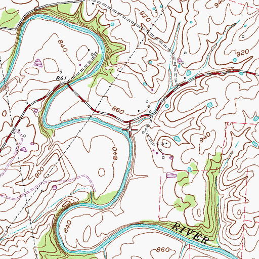 Topographic Map of Dudderars Mill (historical), KY