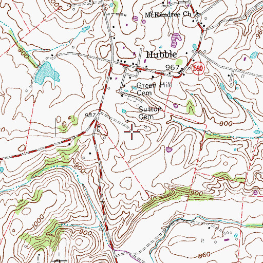 Topographic Map of Hazel Dale, KY
