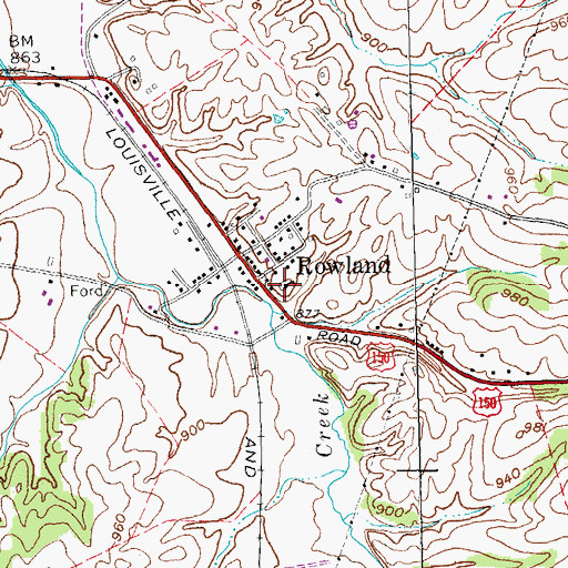 Topographic Map of Needmore Hill, KY