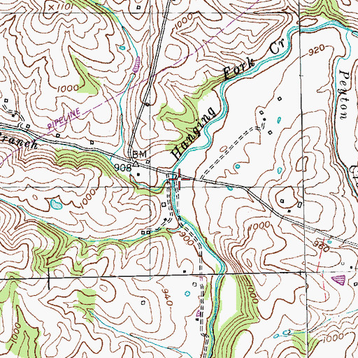 Topographic Map of Peytons Mill (historical), KY