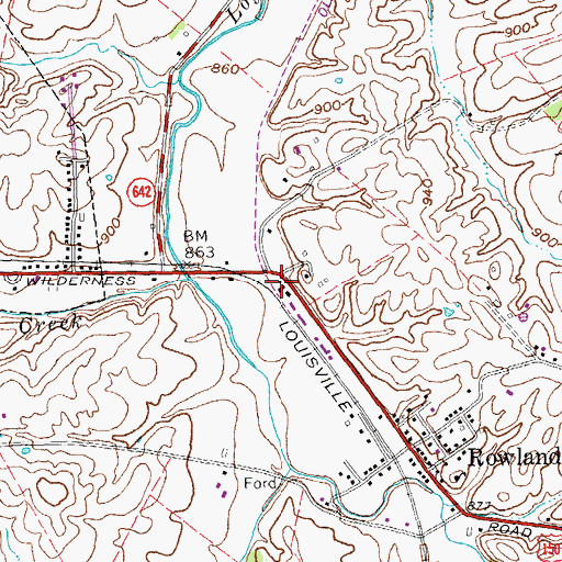 Topographic Map of Richmond Junction Post Office (historical), KY