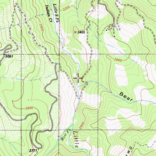 Topographic Map of Bear Gulch, CA