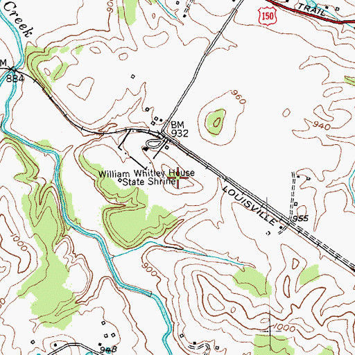 Topographic Map of Sportsmans Hill, KY