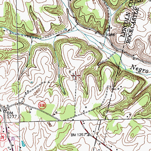 Topographic Map of Thompson Store (historical), KY
