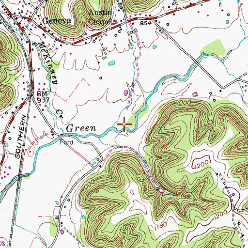 Topographic Map of Yocum School (historical), KY