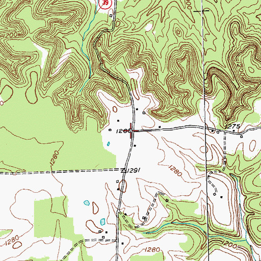 Topographic Map of Albright Post Office (historical), KY