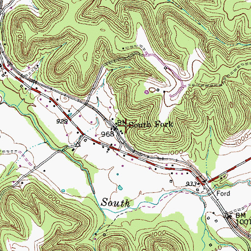 Topographic Map of Arabia Post Office (historical), KY