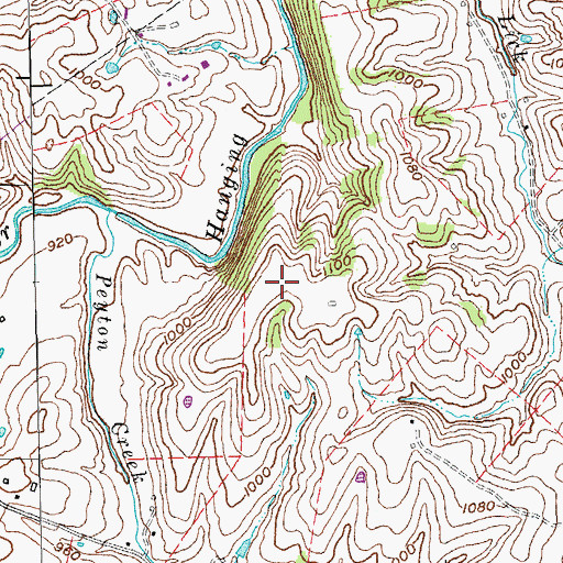 Topographic Map of Beech Hill, KY