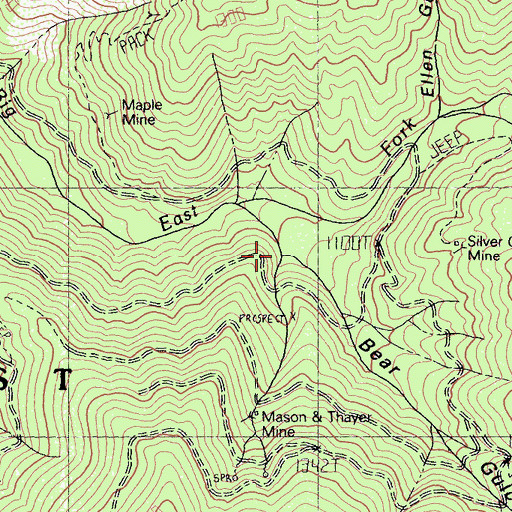 Topographic Map of Bear Gulch, CA