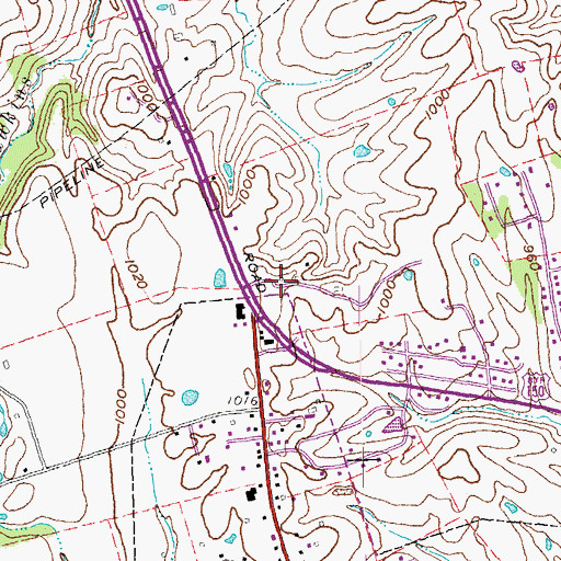 Topographic Map of Bright's Old Stage Coach Inn (historical), KY