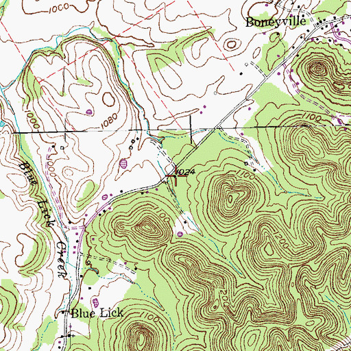Topographic Map of Coffey School (historical), KY