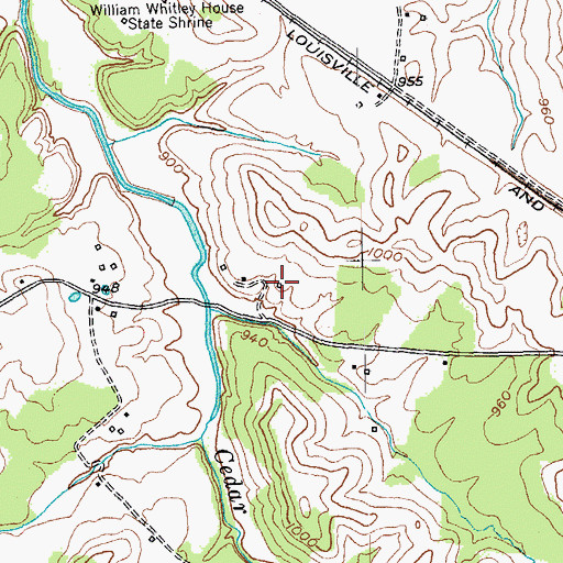 Topographic Map of Colliers Store (historical), KY