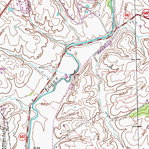 Topographic Map of Haydens Railroad Station (historical), KY