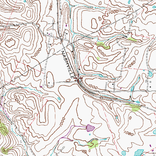 Topographic Map of Hemp Railroad Station (historical), KY