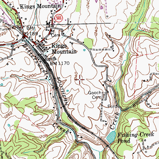Topographic Map of Kings Knob, KY