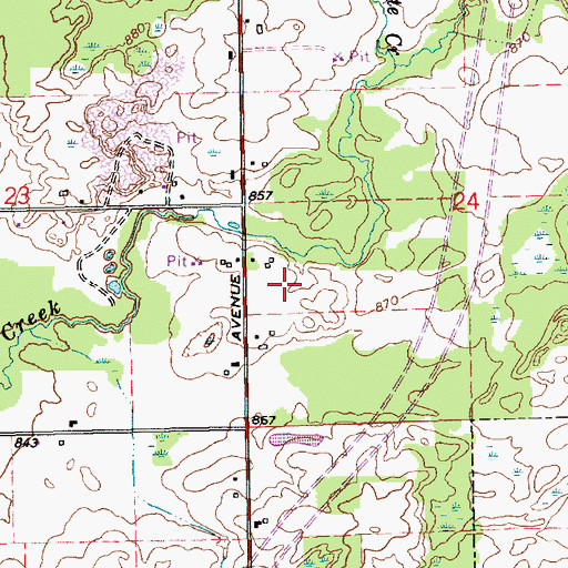 Topographic Map of Duke Creek Campgrounds, MI