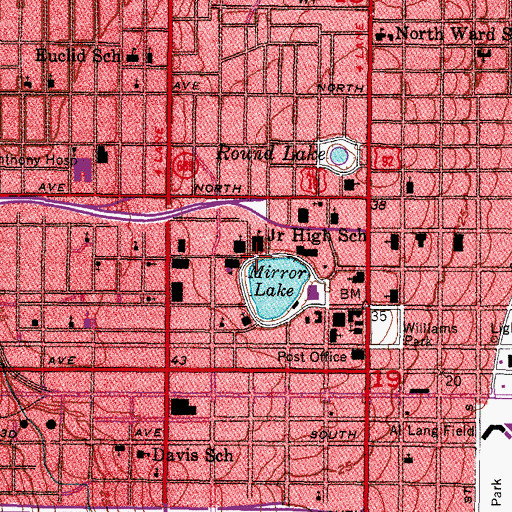 Topographic Map of Park Uptown Playlot Mirror Lake Park, FL