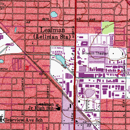 Topographic Map of North Central Neighborhood Park, FL