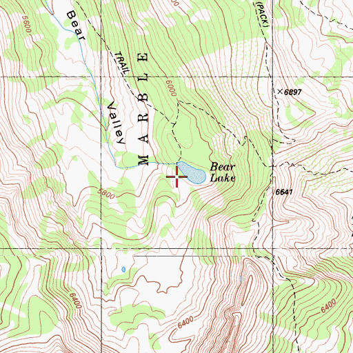 Topographic Map of Bear Lake, CA