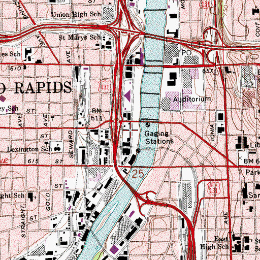 Topographic Map of Furniture Industry Historical Marker, MI