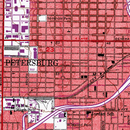 Topographic Map of Palmetto Park, FL