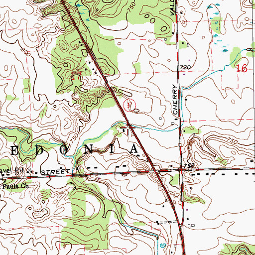 Topographic Map of Brightside Community Church, MI